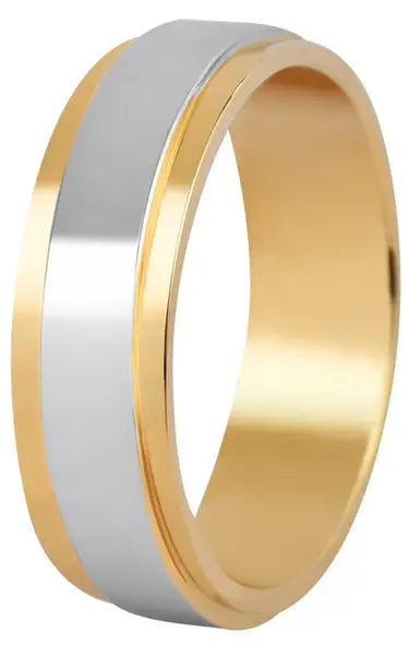 Beneto Exclusive Pánsky bicolor prsteň z ocele SPP05 71 mm