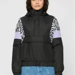Dámská bunda AOP Mixed Pull Over Jacket černá/zebra