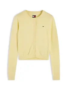 Tommy Jeans Kardigán 'ESSENTIAL'  svetložltá