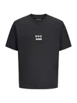 JACK & JONES Tričko 'JCOClub'  čierna / biela