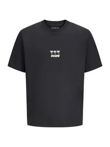 JACK & JONES Tričko 'JCOClub'  čierna / biela