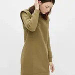 Khaki mikinové šaty Pieces