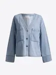 4TAILORS Prechodná bunda  modrá denim