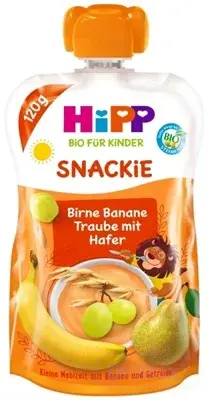 HiPP KINDER Hruška Banán Biele hrozno Ovos