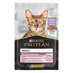 PRO PLAN Delicate Digestion kapsičky pre mačky morka v šťave