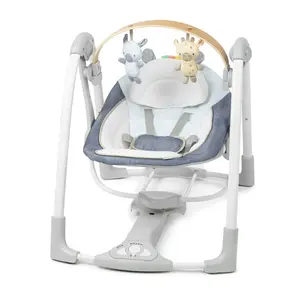 Hojdačka konvertibilná s melódiou Swing 'n Go Chambray 0m+ do 9kg