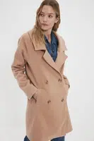 Trendyol velbloudí kabát s knoflíkovým zapínáním Cachet