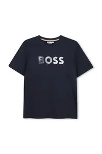 BOSS Dětské bavlněné tričko BOSS