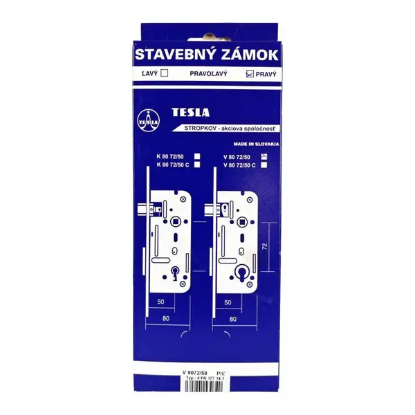 Zámek stavební 8072/50 V, pravý