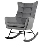 HOUPACÍ ŽIDLE, dřevo, kov, plast, šedá