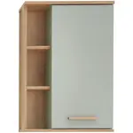 Xora ZÁVĚSNÁ SKŘÍŇKA, barvy dubu, pastelově zelená, barvy dubu, pastelově zelená, 50,5/74,5/20,5 cm