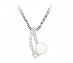 Silver Cat Něžný náhrdelník s perlou a zirkony SC416