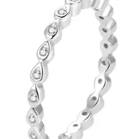 Beneto Třpytivý stříbrný prsten AGG371L 54 mm