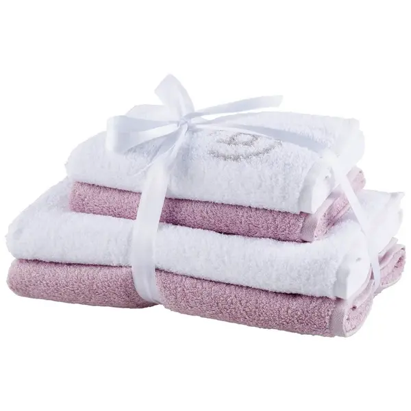 Bugatti SADA RUČNÍKŮ A OSUŠEK, fialová, bílá