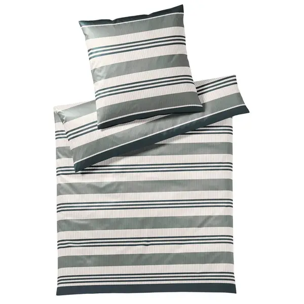 Yes for bed POVLEČENÍ, makosatén, šedá, zelená, 155/220 cm