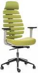 MERCURY Ergonomická kancelářská židle FISH BONES s opěrkou hlavy, šedý plast, 26-66 zelená, 3D područky, sezení 8 hodin denně