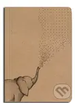 Notes tečkovaný A6 kraft Slon,Notes tečkovaný A6 kraft Slon