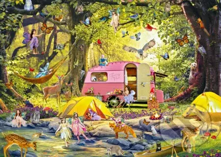 Rozprávkové kempovanie s priateľmi z lesa - puzzle z kategorie 300 a víc dílků