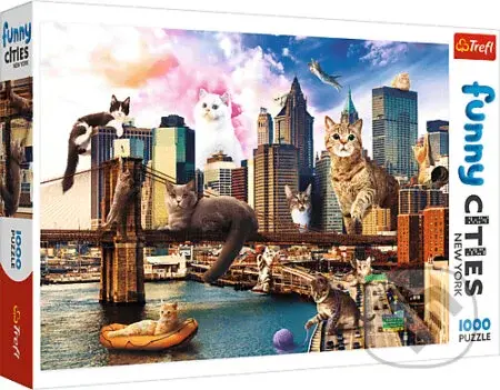 Crazy City -  Cats in New York - puzzle z kategorie Zvířata