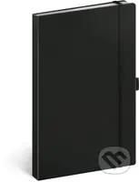 Notes Černý - tečkovaný (s gumičkou na uzavření a poutkem na tužku)