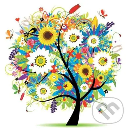 Diamantový obrázek 7D - Kvetoucí strom 30 x 30 cm
