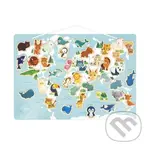 Mapa Zvieratká sveta 40 ks magnetiek (Janod Magnetická hračka pre deti) - hra z kategorie Vzdělávací hry