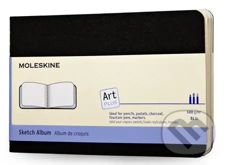Moleskine - čierny skicár (malý, čistý, mäkká väzba)