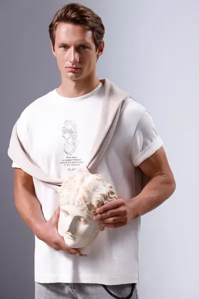 Bavlněné tričko Medicine pánské, bílá barva, s aplikací