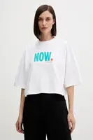 Bavlněné tričko Calvin Klein Jeans dámské, bílá barva, LV047D209G