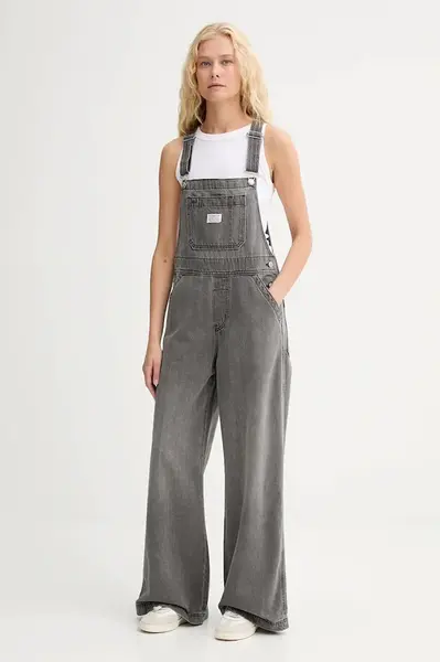 Džínové lacláče Levi's XL OVERALL dámské, 001V0.0009