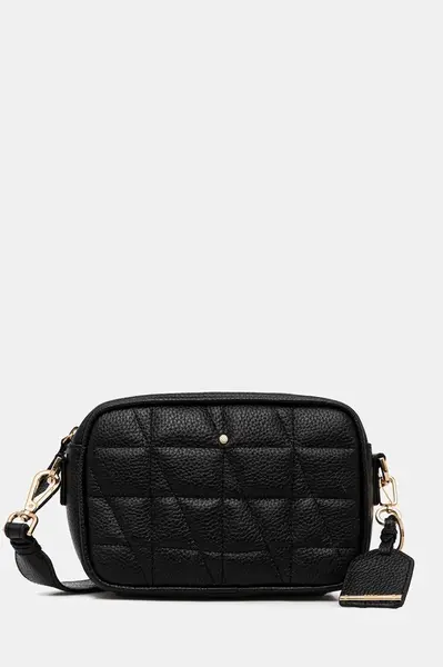 Kožená kabelka Geox NARCISIA černá barva, D45K2A 00046