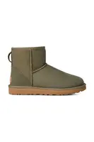 Semišové sněhule UGG Classic Mini II zelená barva, 1016222.MSSGR