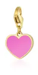 S'Agapõ Romantický pozlacený přívěsek Srdce Happy SHA393