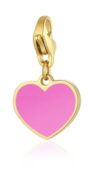 S'Agapõ Romantický pozlacený přívěsek Srdce Happy SHA393