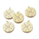 Brass Micro Pave Clear Cubic Zirconia Pendants