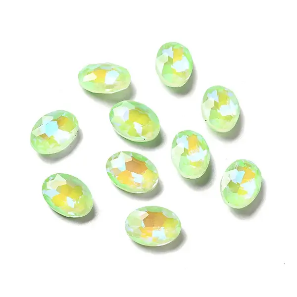 Mocha Fluorescent Style Glass Rhinestone Cabochons