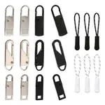 6Pcs Plastic Zipper Puller and 12Pcs Alloy Replacement pull-tab Accessories