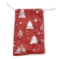 Silver Stamping Christmas Velvet Storage Bags