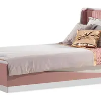 Posteľ 100x200 s roštom a úložný priestorom viviana - ružová, biela