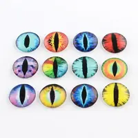 Half Round/Dome Dragon Eye Pattern Glass Flatback Cabochons for DIY Projects