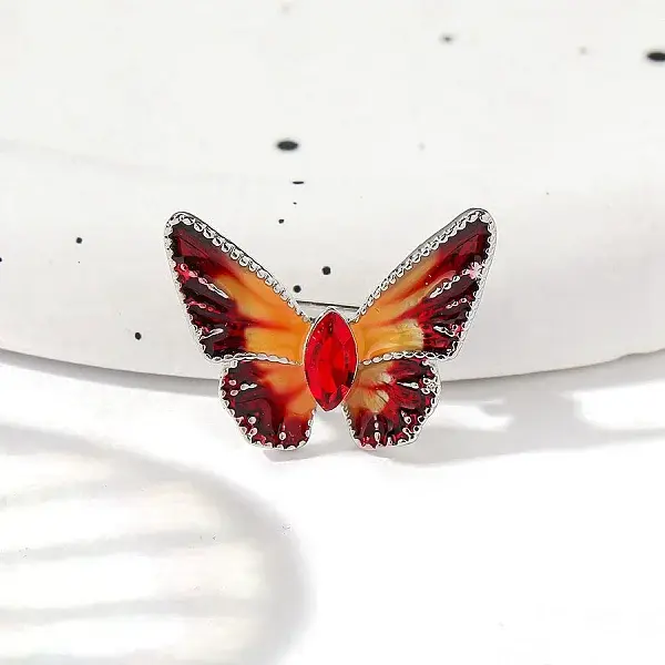 Butterfly Alloy Enamel Brooches