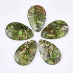 Synthetic Gold Line Regalite/Imperial Jasper/Sea Sediment Jasper Pendants