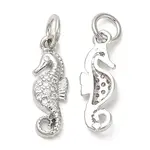 Brass Micro Pave Cubic Zirconia Pendants