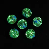 Luminous Handmade Enamel Gold Sand Glass Beads Strands