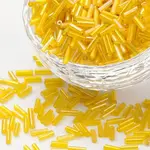 Transparent Colours Rainbow Glass Bugle Beads