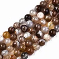 Natural Striped Agate/Banded Agate Beads Strands