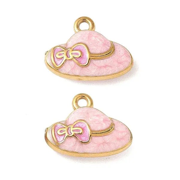 304 Stainless Steel Enamel Hat Charms