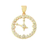 Brass Micro Pave Cubic Zirconia Pendants