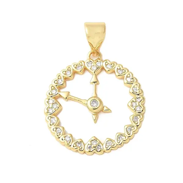 Brass Micro Pave Cubic Zirconia Pendants