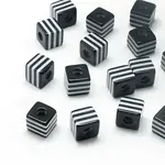 Opaque Stripe Resin Beads